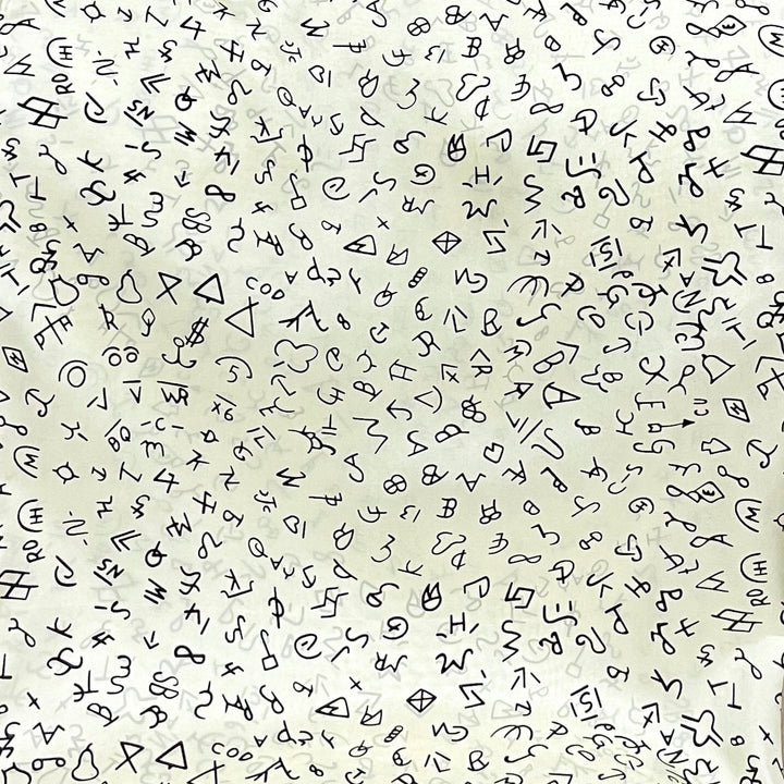 Branded Silk Wild Rag in Ivory