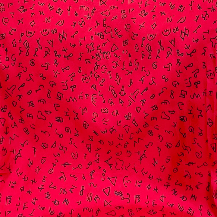 Branded Silk Wild Rag in Red