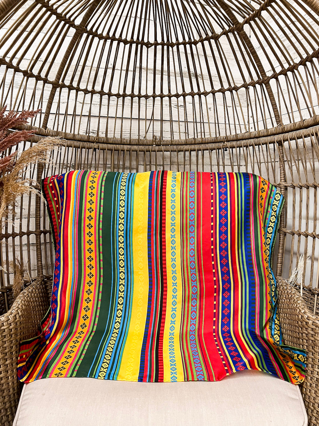 Wyoming Traders | Serape Southwest Silk Wild Rag Scarf in Yellow Mix