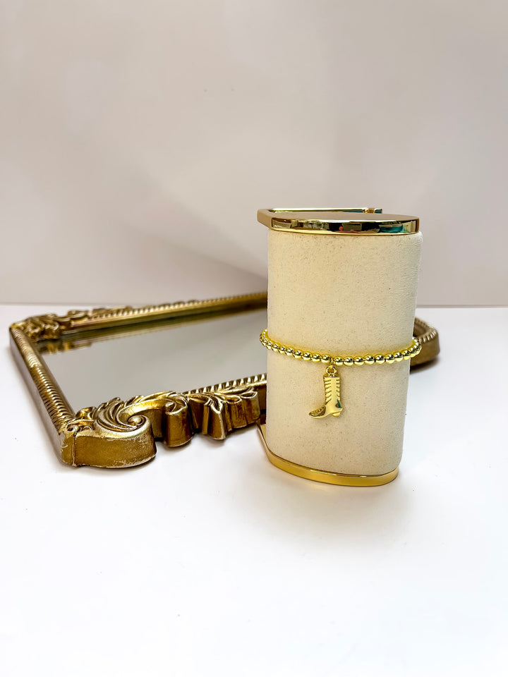 Coco's Beads and Co | The Cowboy Charm 4mm Bracelet in Gold
