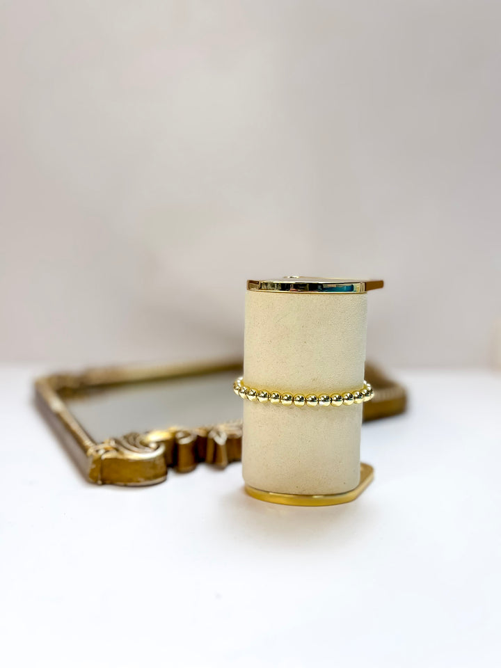 Coco's Beads and Co | The Goldie 6mm Bracelet in Gold