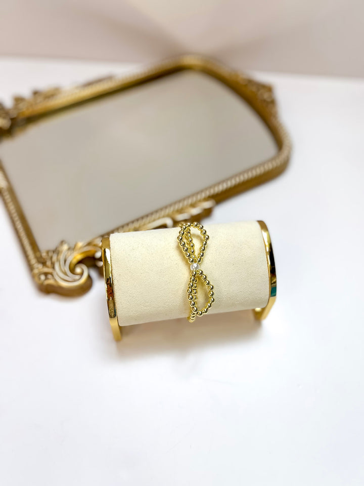 Coco's Beads and Co | The Clara Bow Bracelet in Gold with Pearl Accents