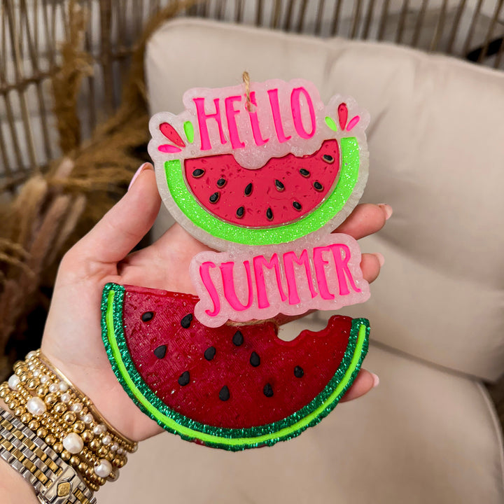 Hello Summer Watermelon Car Freshie in Butt Naked