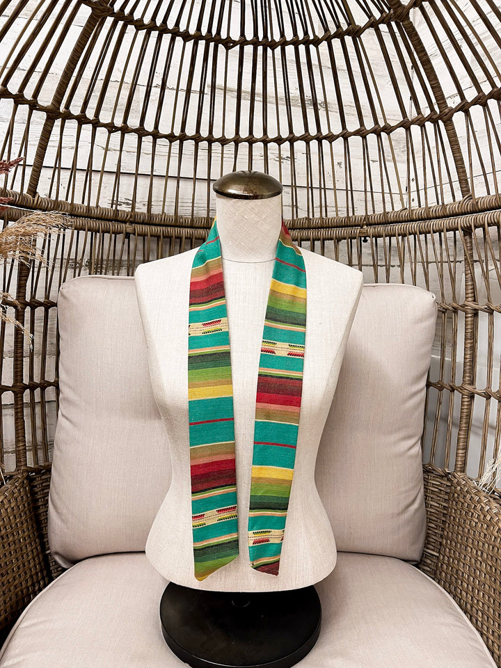 Refined on the Range Serape Print Twilly Scarf in Blue