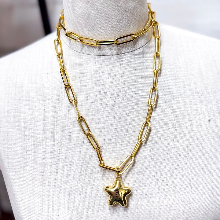 Bracha | Starline Paperclip Chain Necklace in Gold