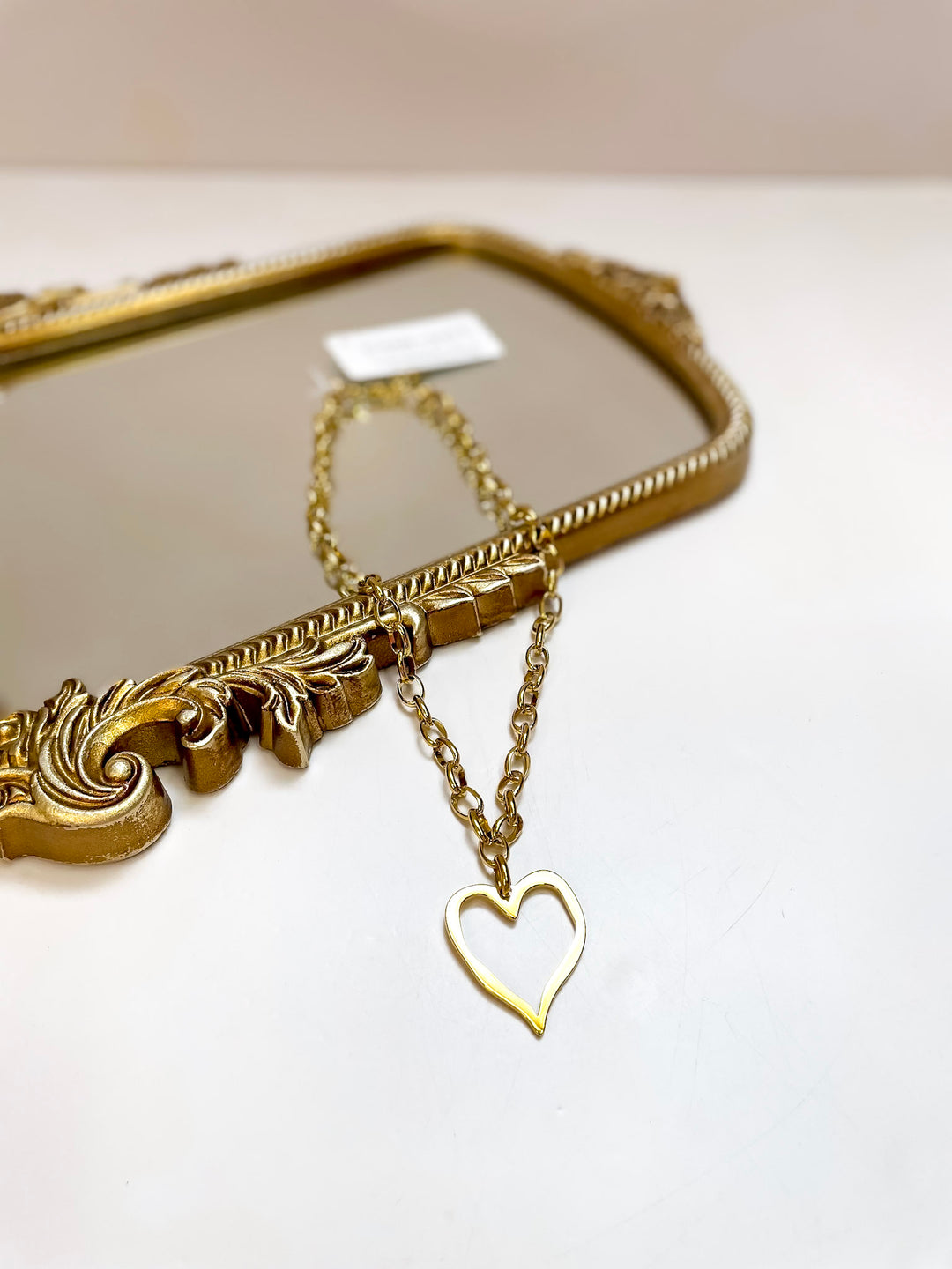 CHANSUTT PEARLS | Open Heart Pendant Necklace in Gold