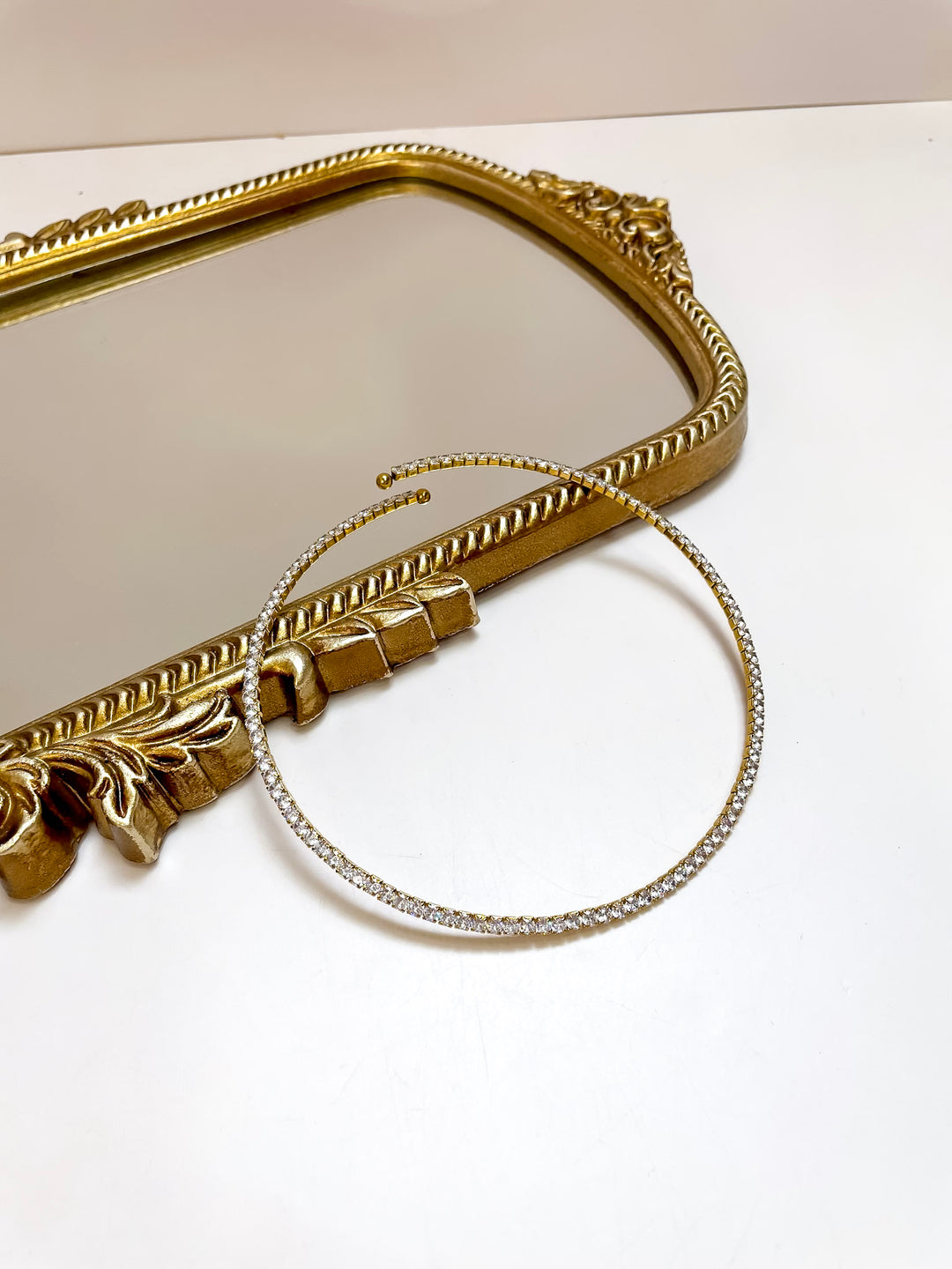 CHANSUTT PEARLS | Luxe Tennis Necklace with Crystal Detailing in Gold