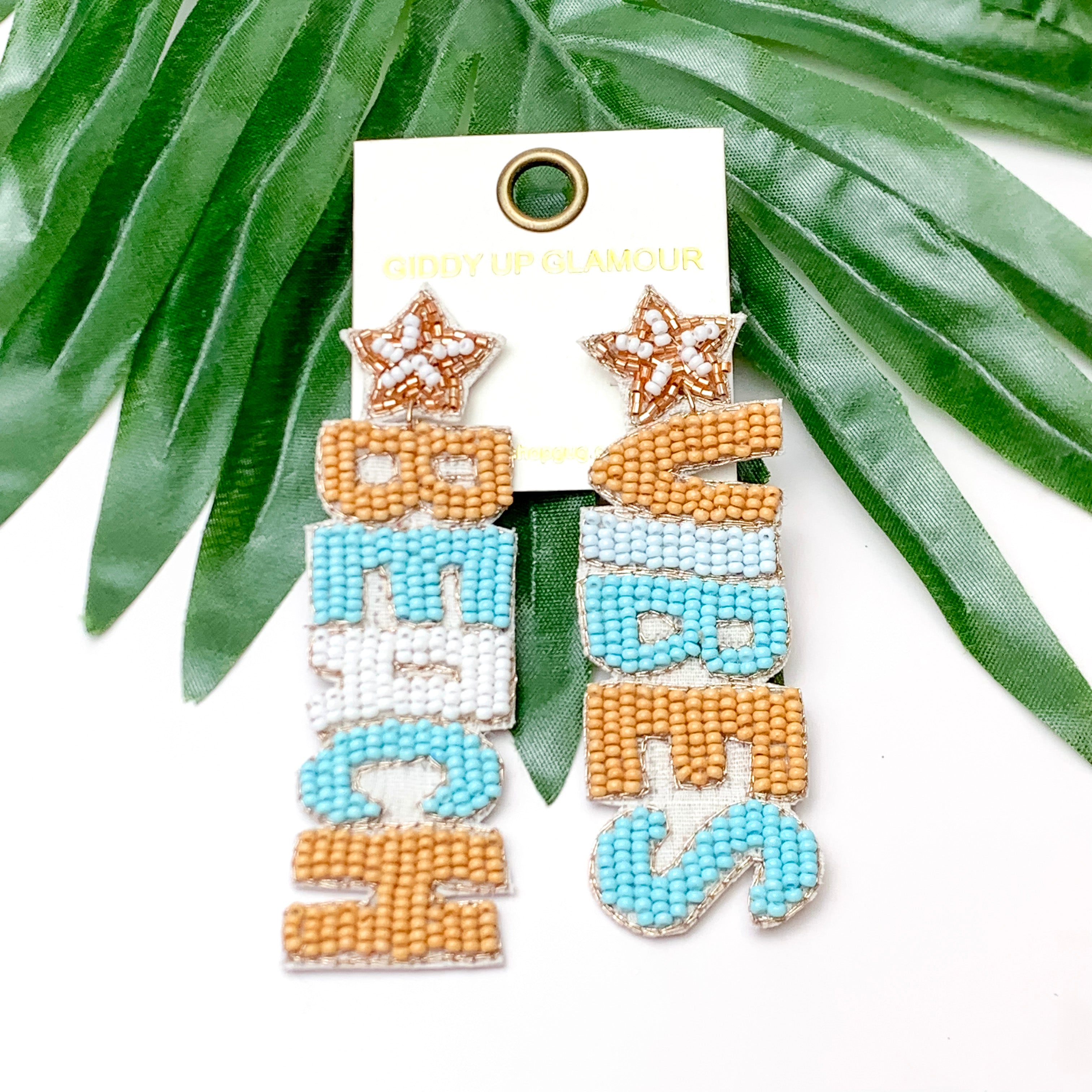 Beach Vibes Star Post Dangle Earrings - Giddy Up Glamour Boutique