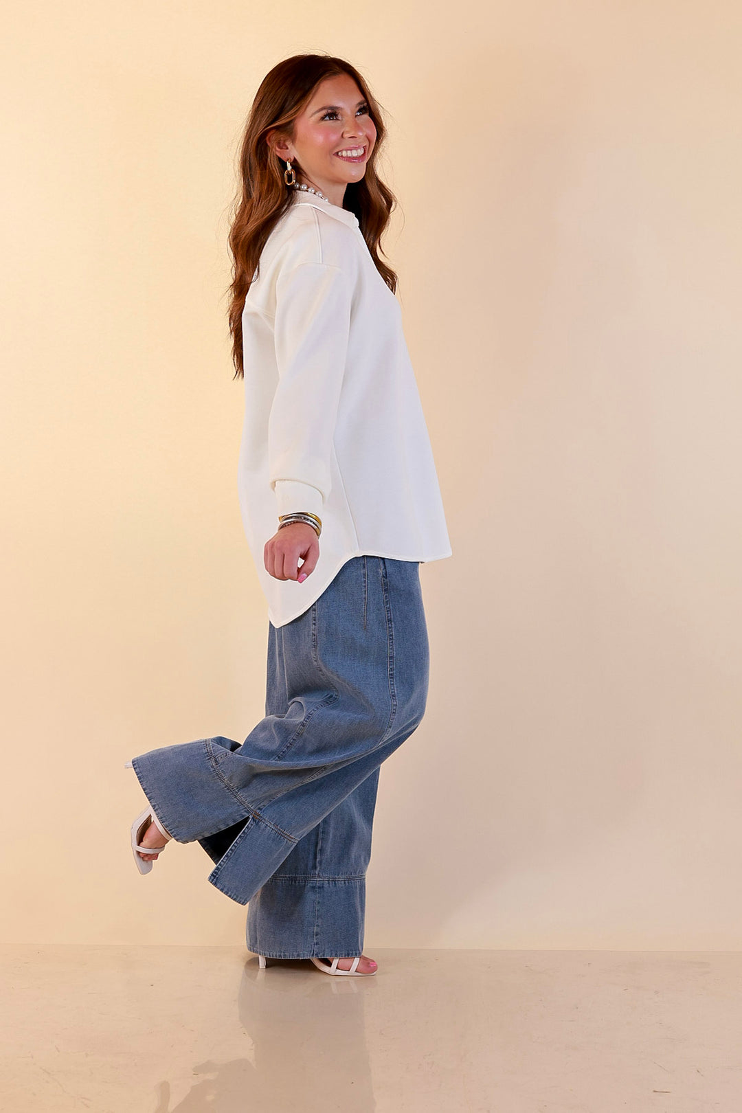 SPANX | AirEssentials Button Down Top in Powder White