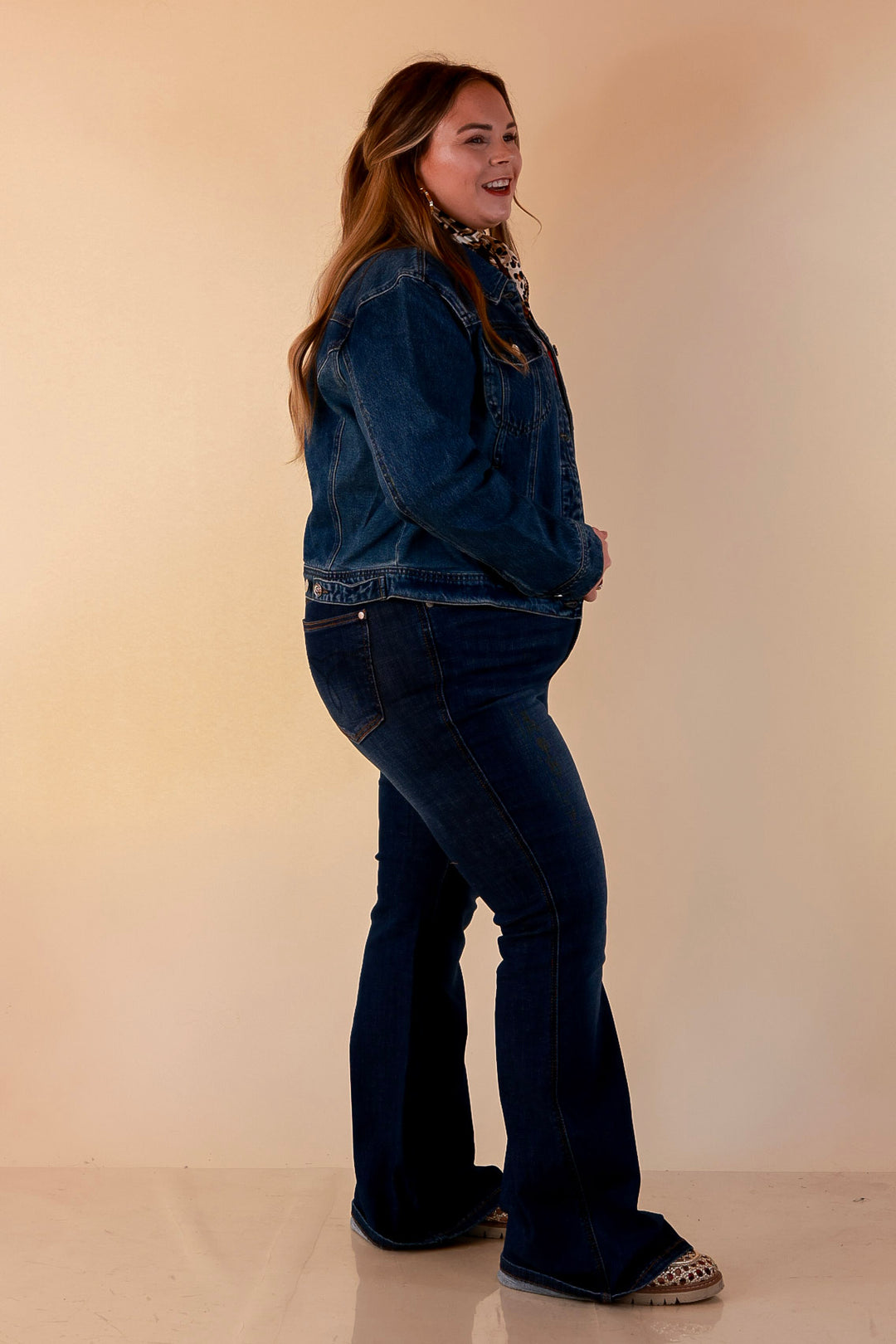 Judy Blue | The Go-To Layer Rigid Magic Classic Denim Jacket in Dark Indigo Wash