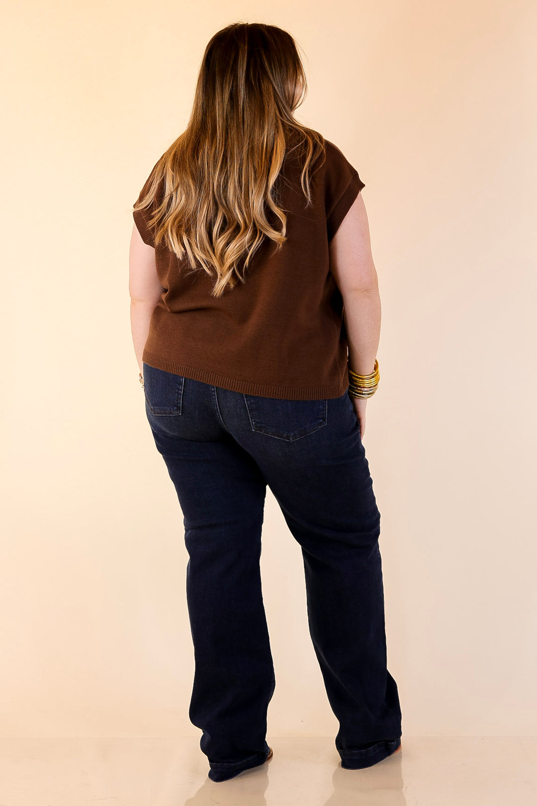 Judy Blue | Set the Standard Double Button Fly Wide Leg Trouser Jean in Dark Wash