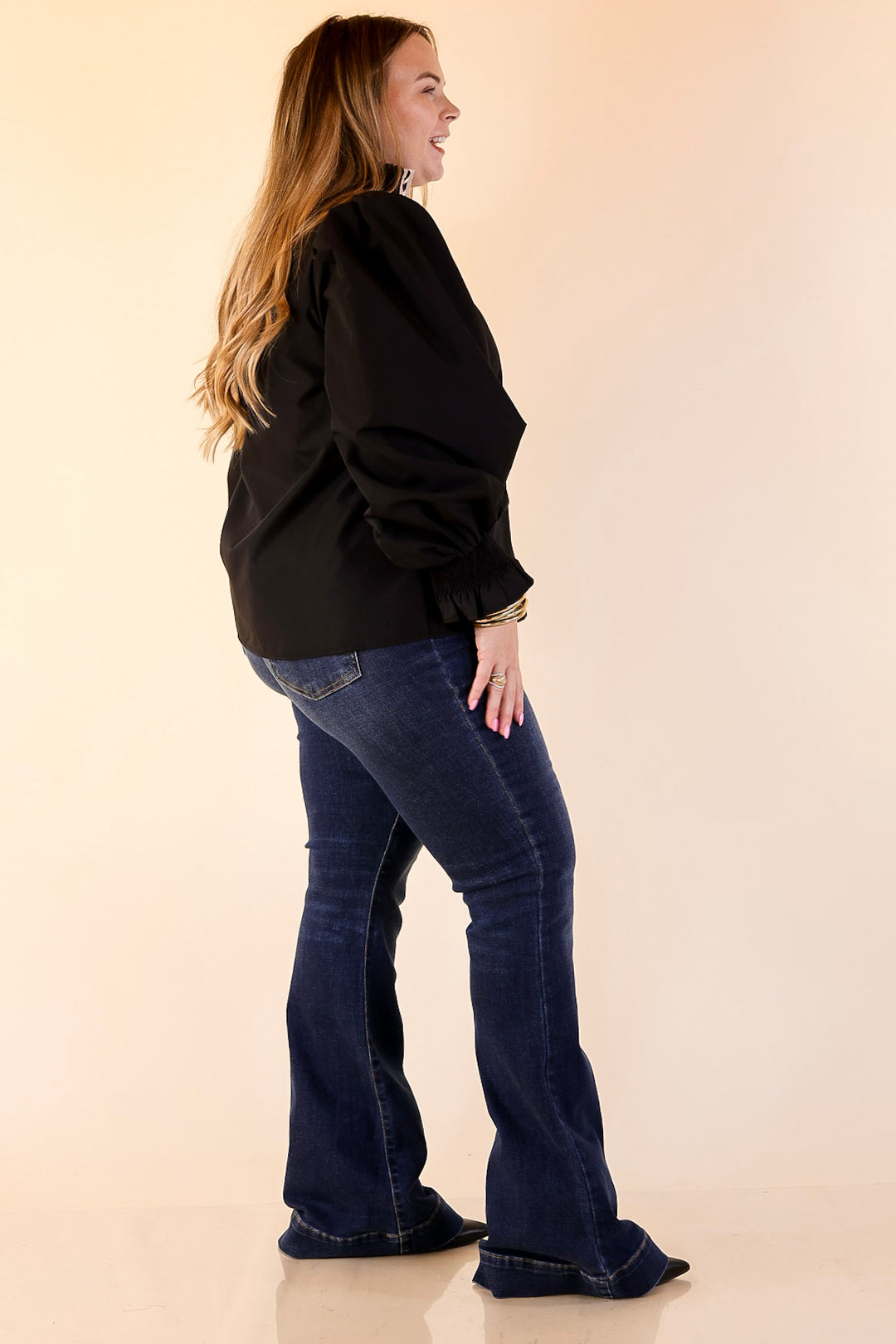 Judy Blue | Timeless Edge Trouser Flare Jean in Dark Wash