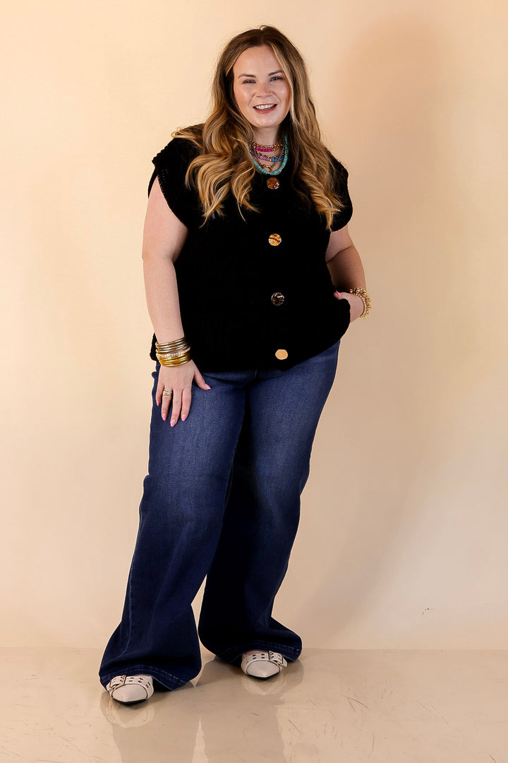 Risen | Always on Point Wide Leg Trouser Jeans in Dark Wash