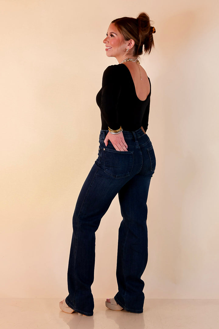 Judy Blue | Flawless Fit Tummy Control Classic Straight Leg Jean in Dark Wash
