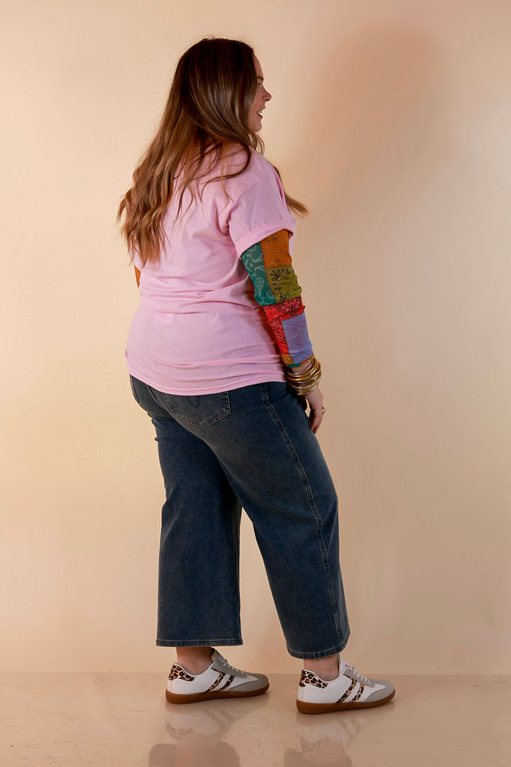 I Saved You A Seat "Make Heaven Crowded" Faith Printed Short Sleeve Graphic Tee in Light Pink