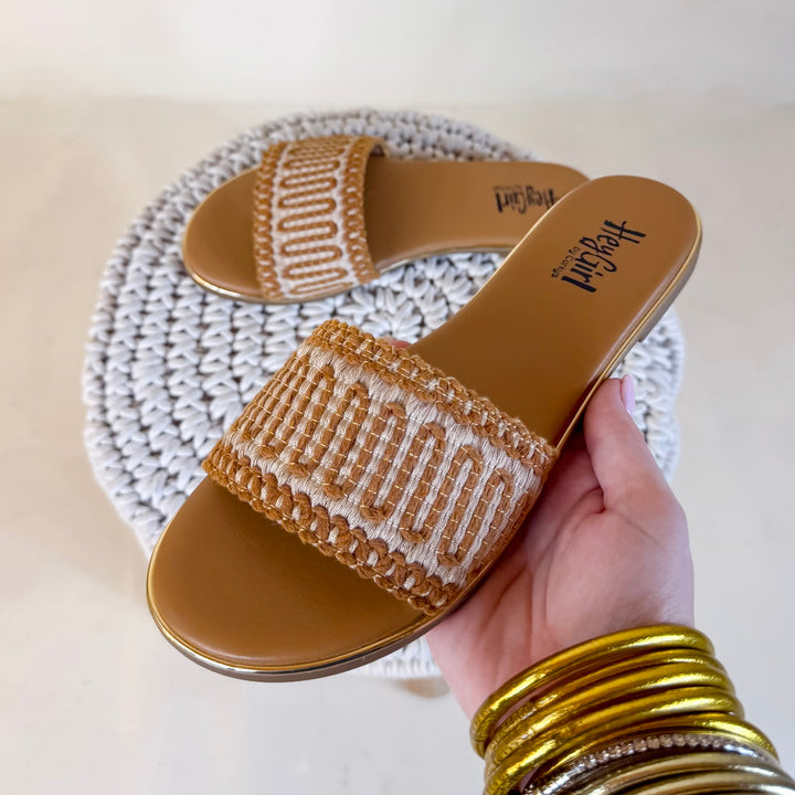 Corky's | Here For A Good Time Woven Flat Sandal in Tan