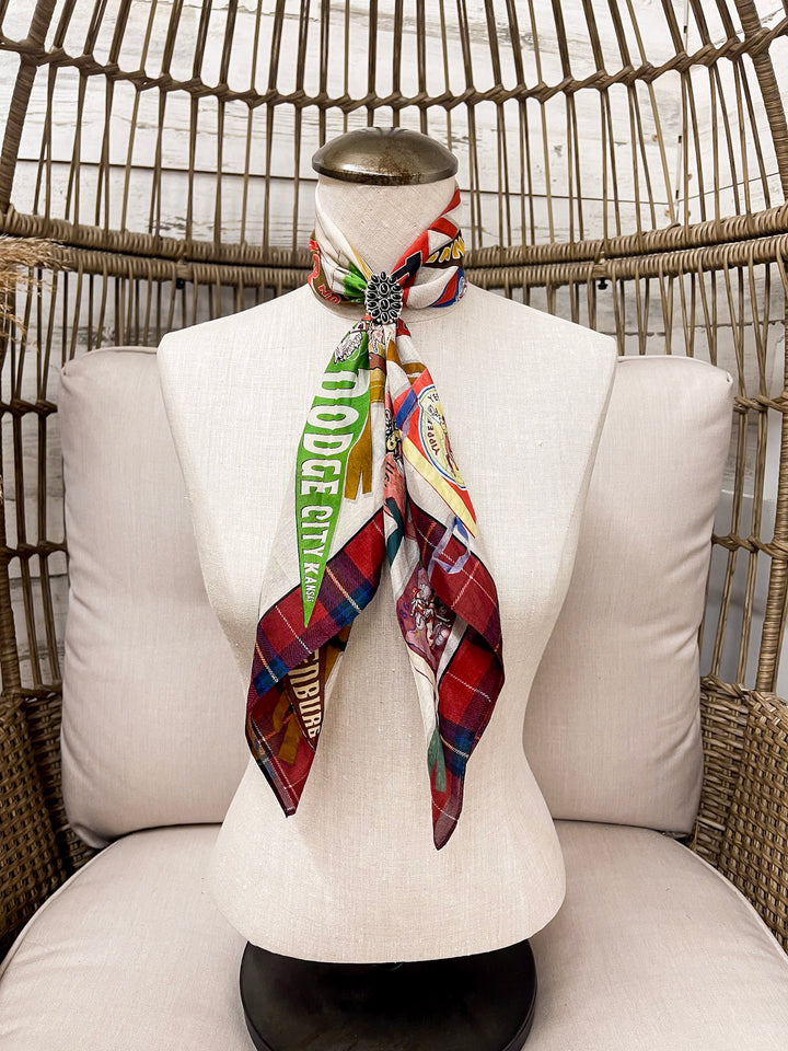 XOXO Art & Co | Rodeo Pennants Shorty Wild Rag Scarf in Multicolor