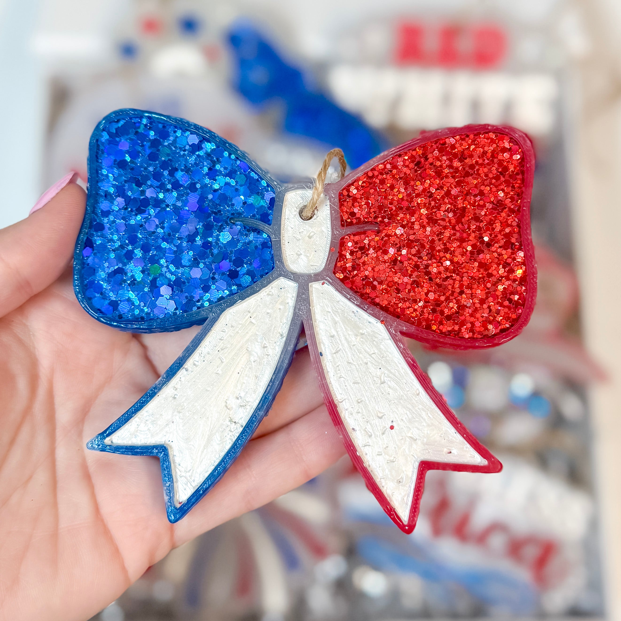 Americana Sparkler Bow Freshie in Various Scents