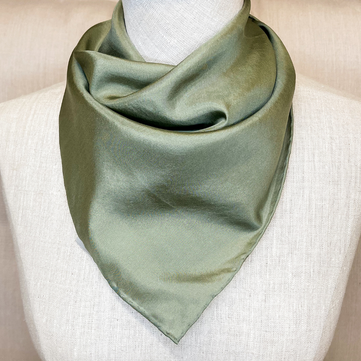 Mini Solid Silk Wild Rag in Sage Green