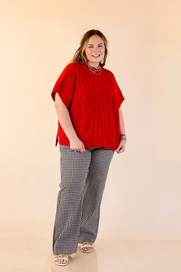 Simply Southern | Naturally Cool Gingham Checkered Print Boxer Pants in Black