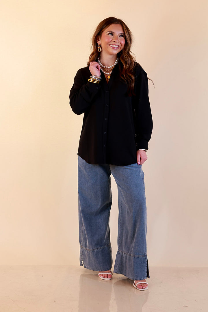 SPANX | AirEssentials Button Down Top in Black