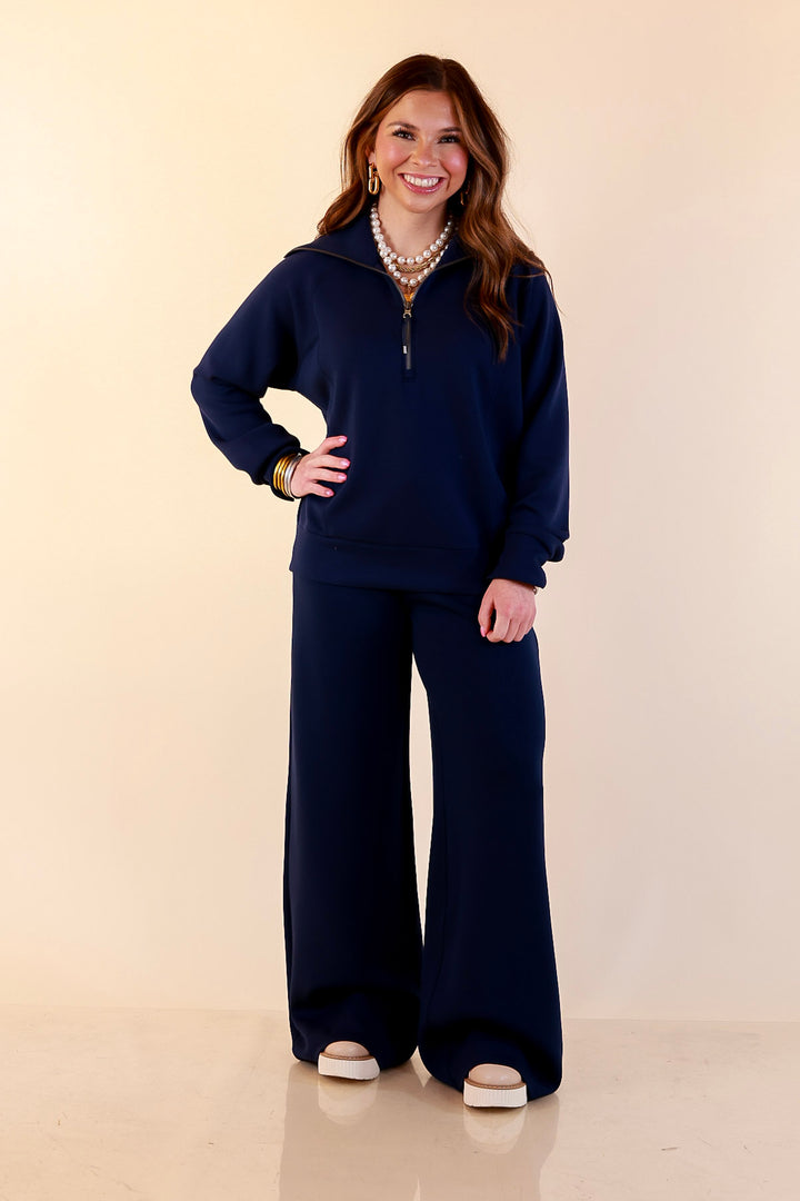 SPANX | AirEssentials Half Zip in Timeless Navy