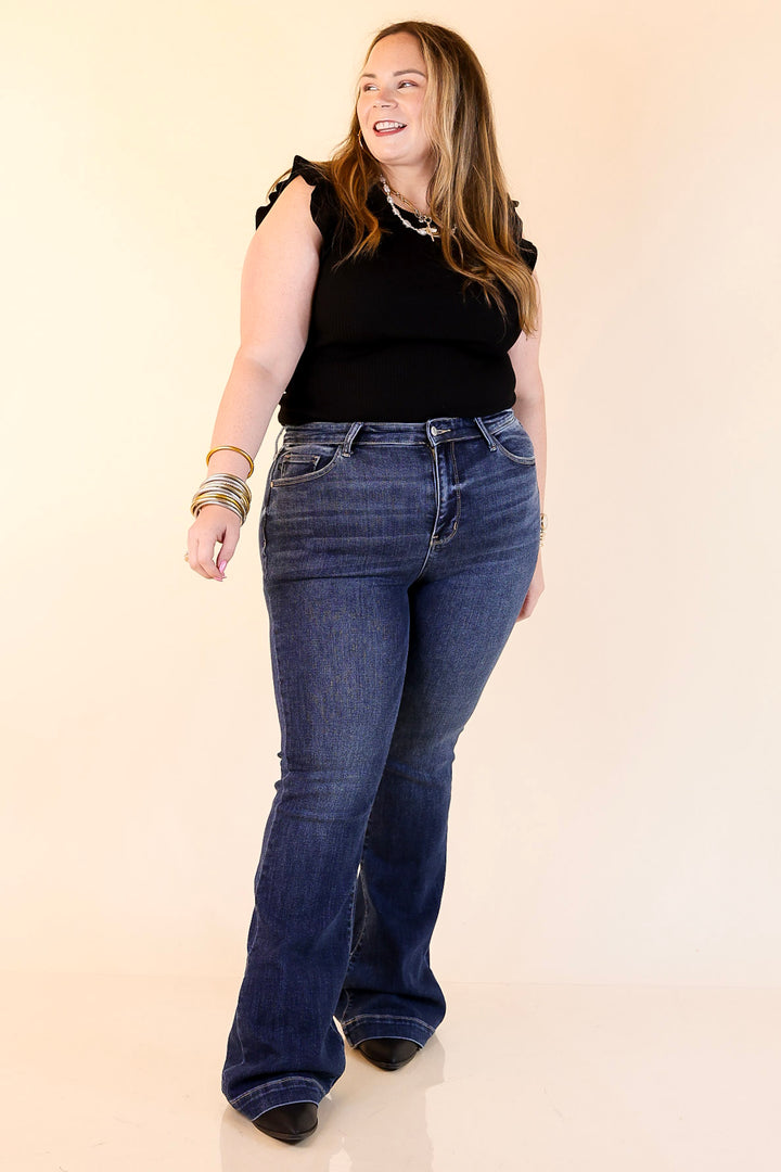 Judy Blue | Tailored Touch Trouser Jean in Dark Wash