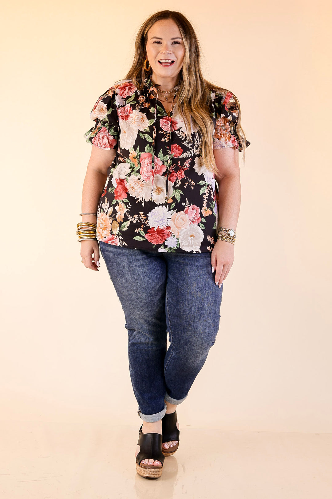 Judy Blue | Naturally Cool Cuffed Boyfriend Denim Jeans in Dark Wash