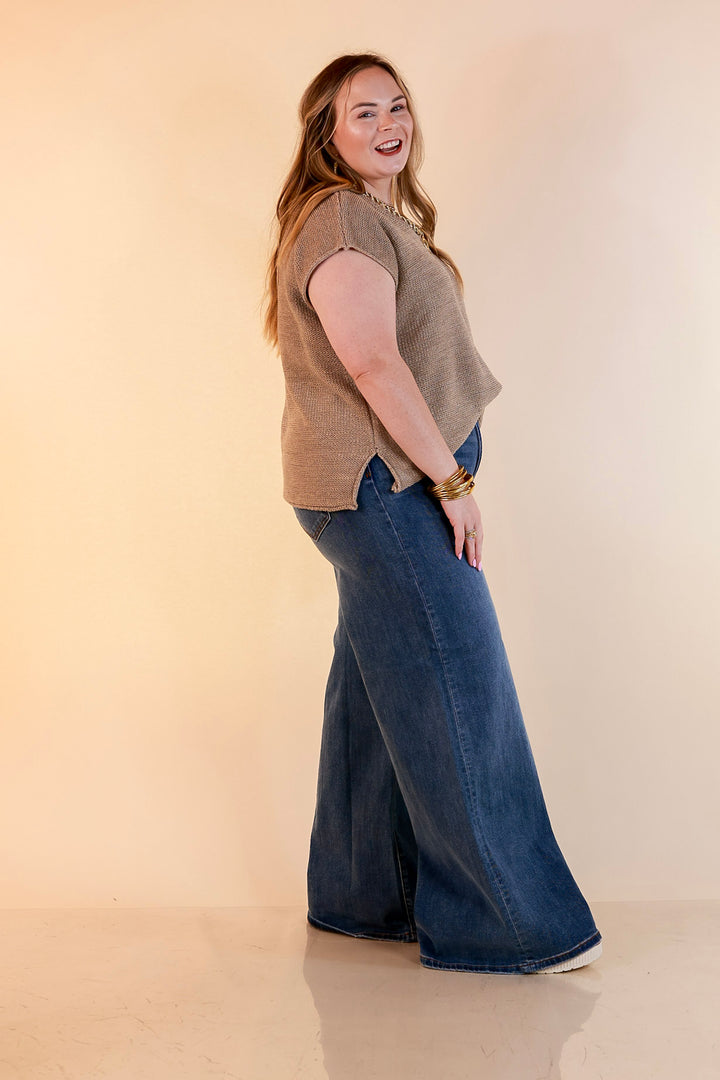 Judy Blue | Smooth Silhouette Wide Leg Palazzo Jeans in Medium Wash