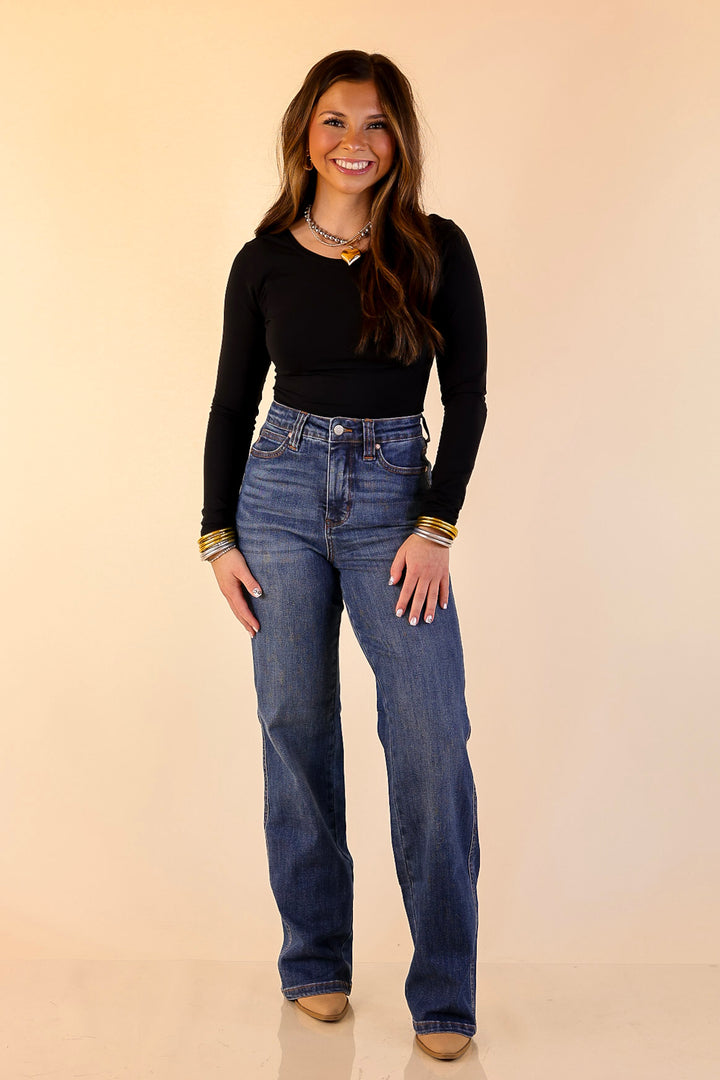 Judy Blue | Perfect Foundation Tummy Control Straight Leg Jean in Medium Wash