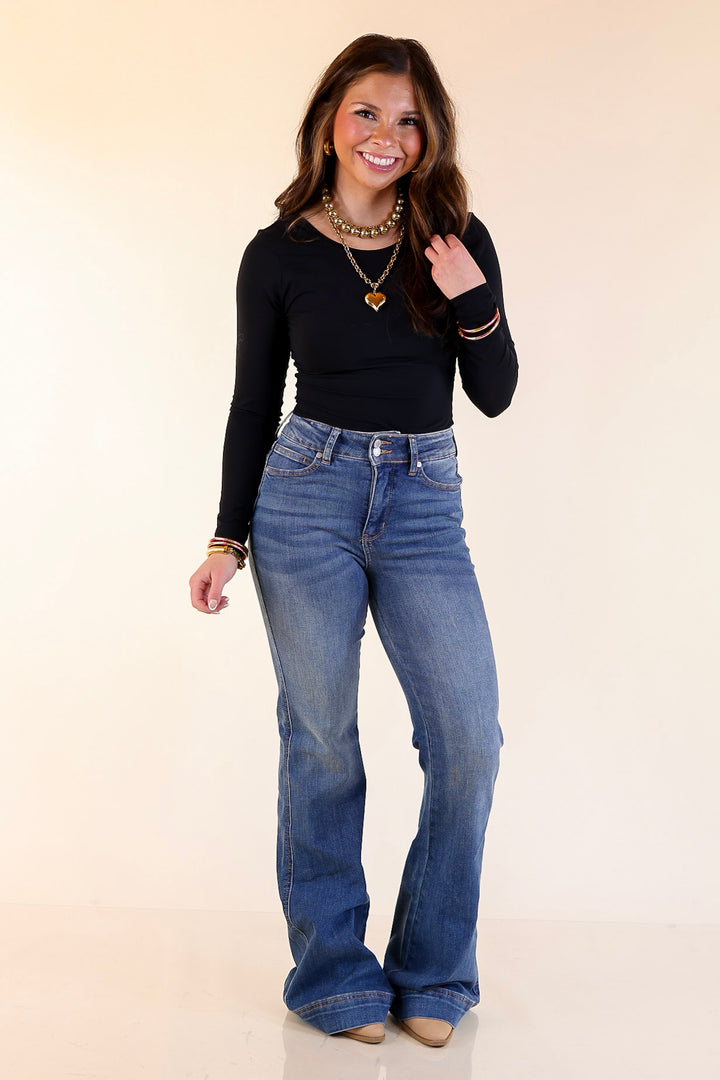 Judy Blue | Signature Style Tummy Control Trouser Jean in Medium Wash