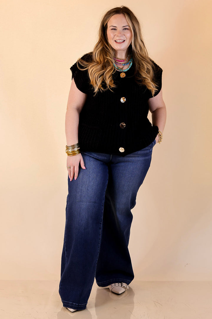 Risen | Always on Point Wide Leg Trouser Jeans in Dark Wash