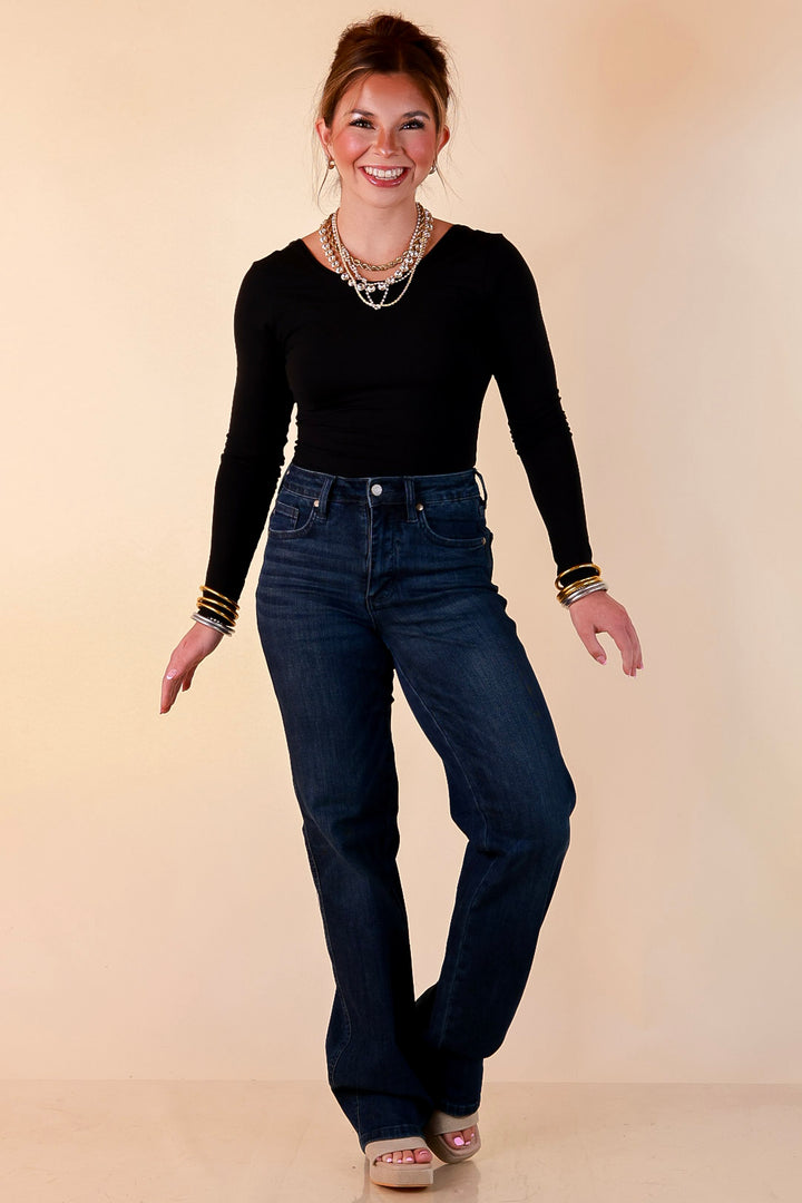 Judy Blue | Flawless Fit Tummy Control Classic Straight Leg Jean in Dark Wash