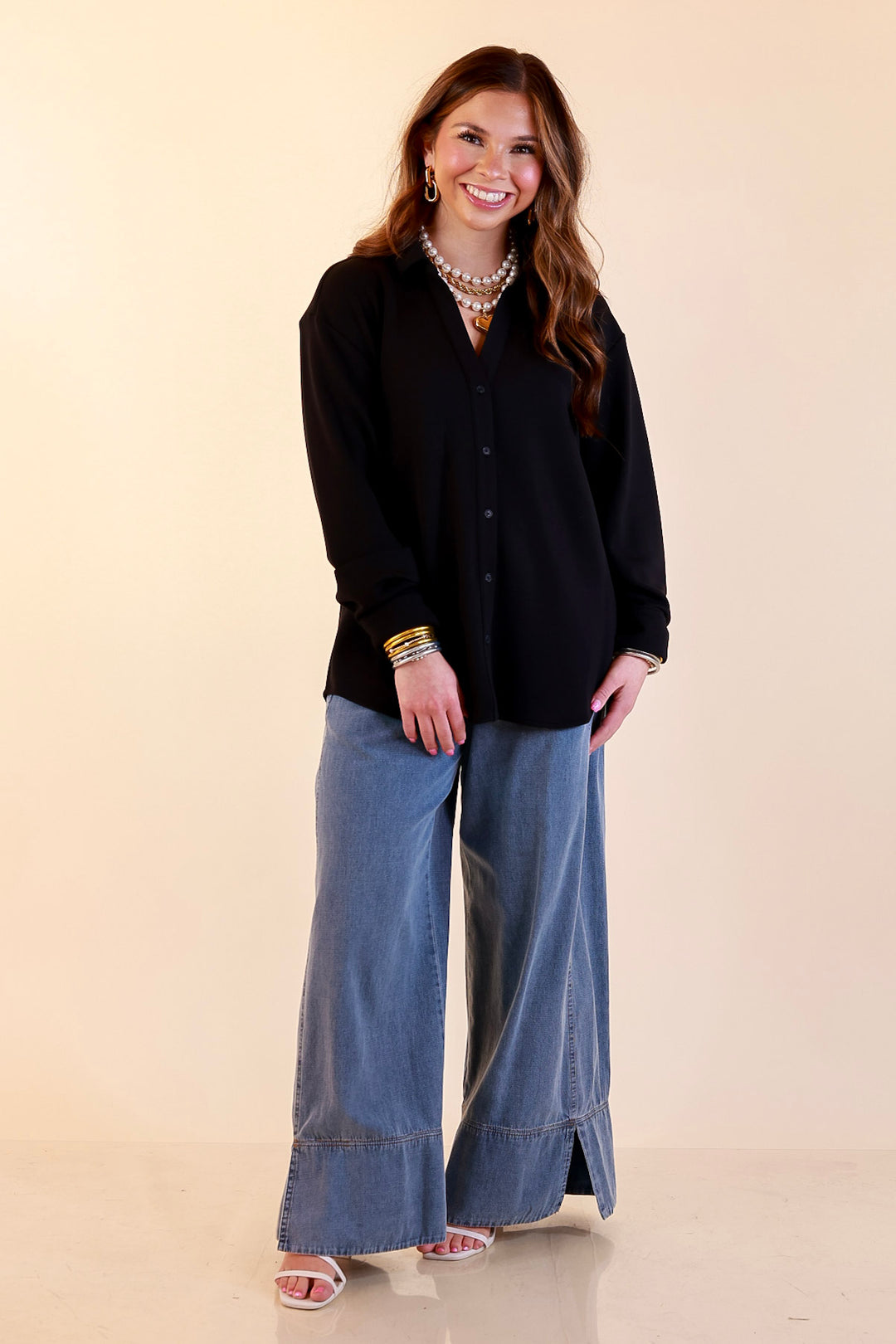 SPANX | AirEssentials Button Down Top in Black