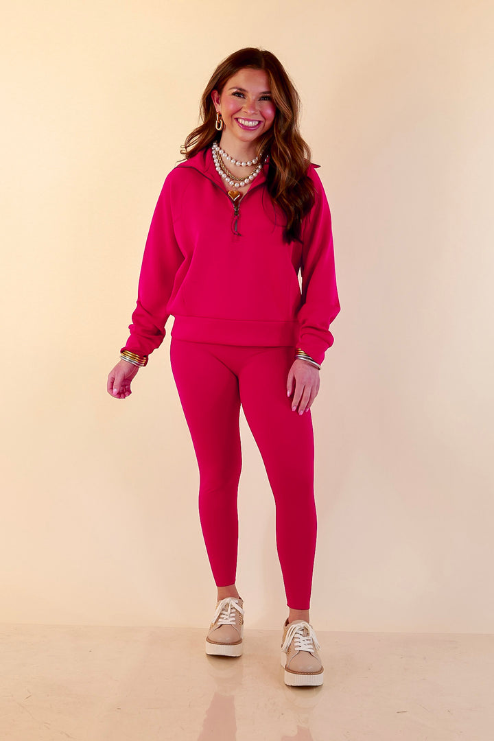 SPANX | Booty Boost® Performance and Shaping 7/8 Leggings in Fuchsia Pink