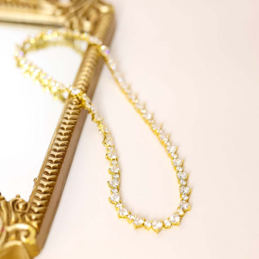 Kinsey Designs | Zanata Heart Tennis Necklace in Gold