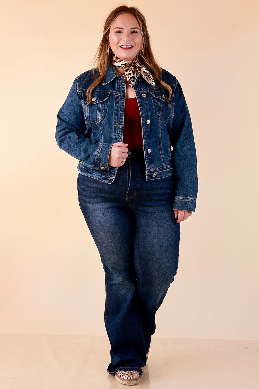 Judy Blue | Forever Flattering Tummy Control Charlotte Flare Jeans in Dark Modern Indigo Wash
