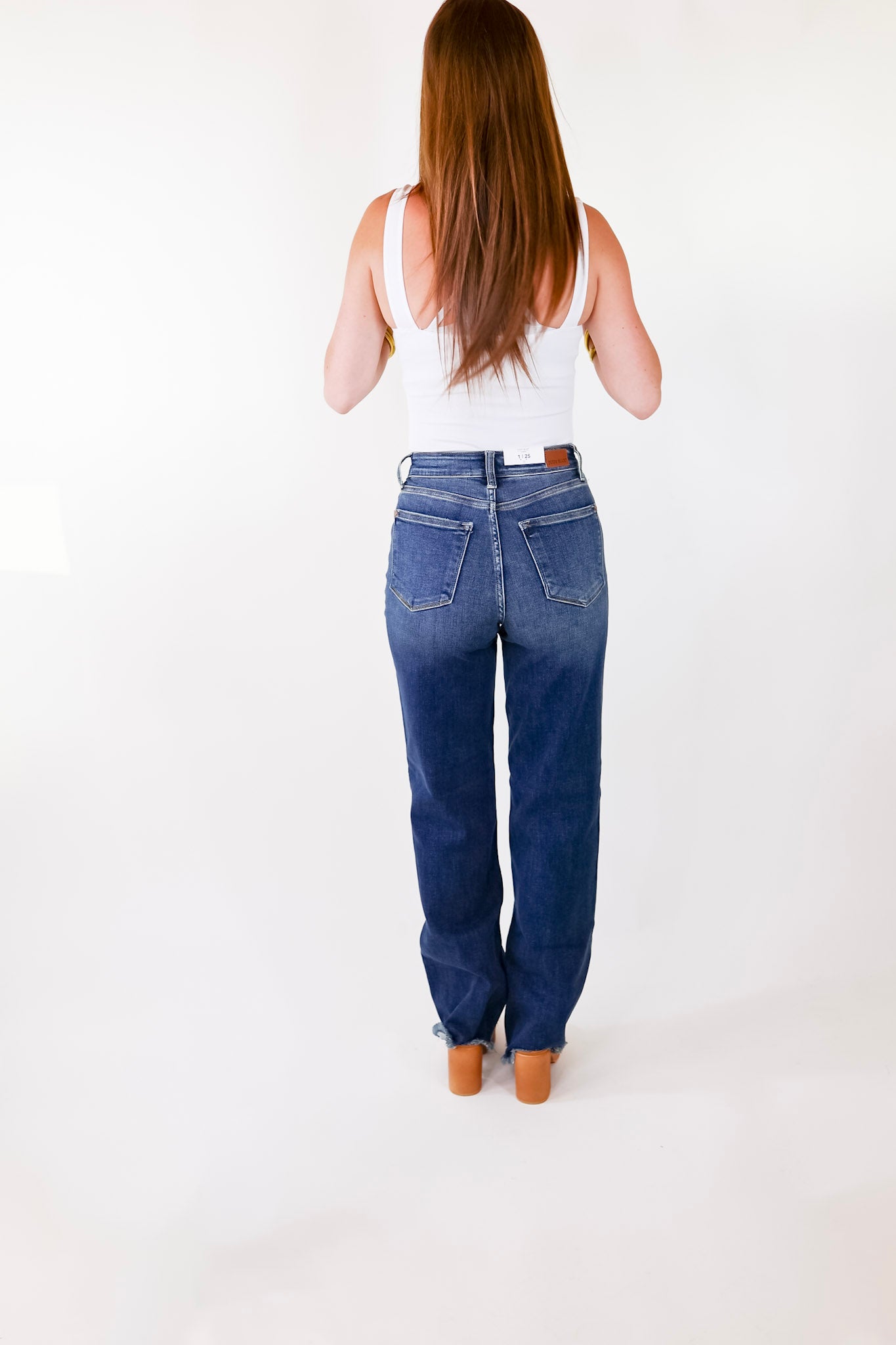 Judy Blue | Set The Spark Button Fly Wide Leg Jeans in Dark Wash - Giddy Up Glamour Boutique