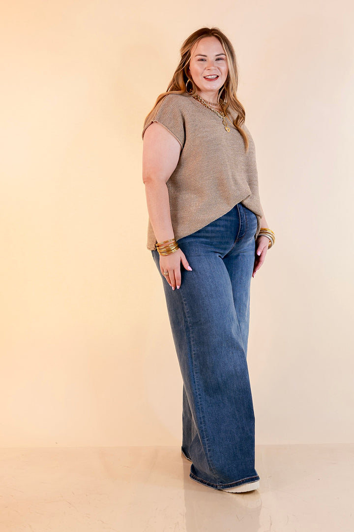 Judy Blue | Smooth Silhouette Wide Leg Palazzo Jeans in Medium Wash