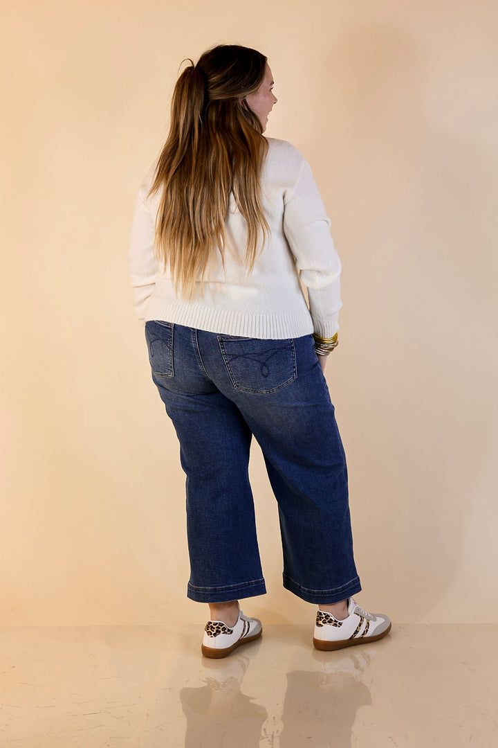 Simply Southern | Finest Touch Crewneck Sweater with Football Teddy Bear Graphic in Cream