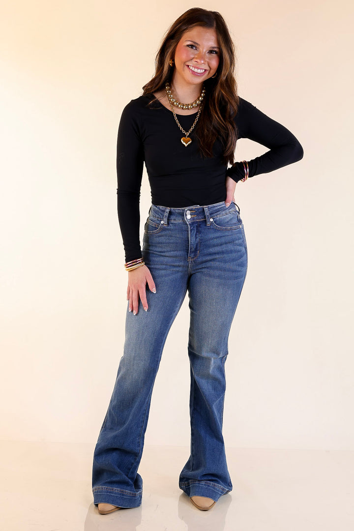 Judy Blue | Signature Style Tummy Control Trouser Jean in Medium Wash