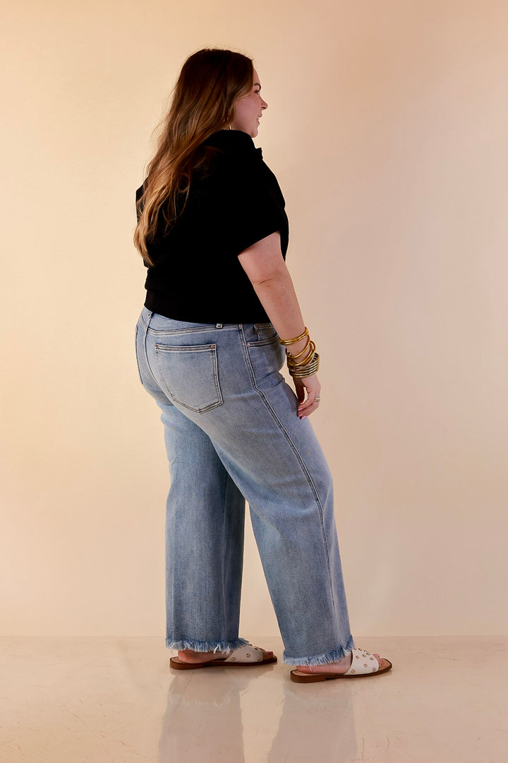 Casual Composure Button Front Short Sleeve Linen Top in Black