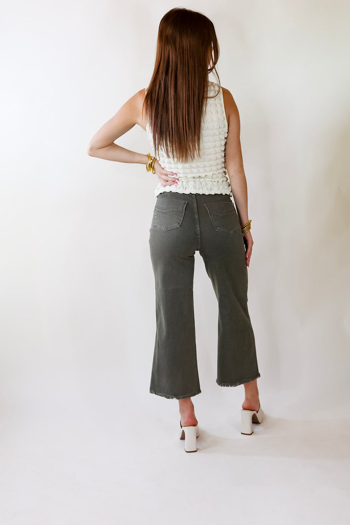 Daring Stares Mock Neck Bubble Tank Top in Ivory - Giddy Up Glamour Boutique