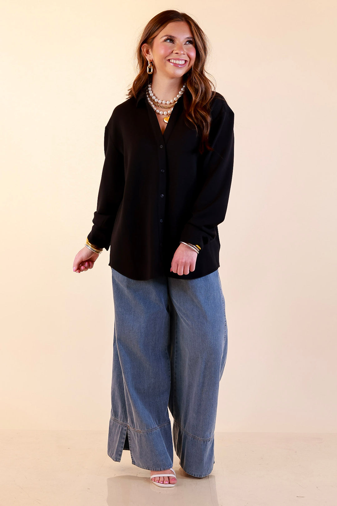 SPANX | AirEssentials Button Down Top in Black