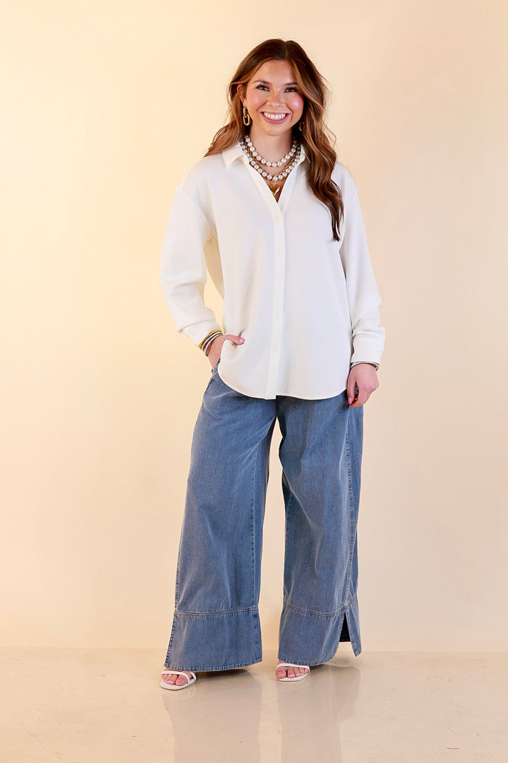 SPANX | AirEssentials Button Down Top in Powder White