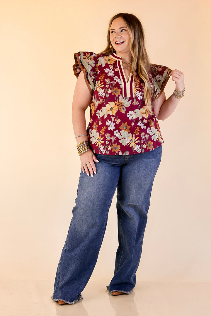 Judy Blue | Sharp Statement Straight Wide Leg Button Fly Jeans with Raw Hem in Dark Wash