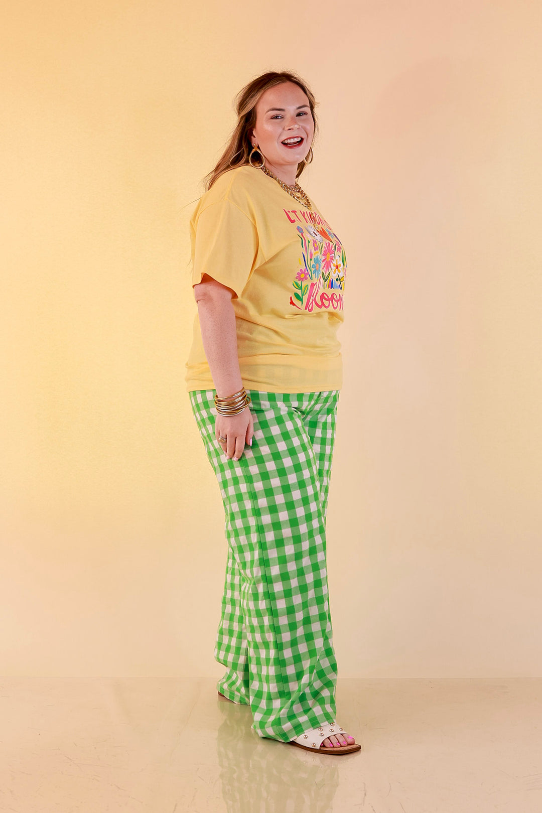 Rooted in Kindness "Let Kindness Bloom" Short Sleeve Graphic Tee in Butter Yellow