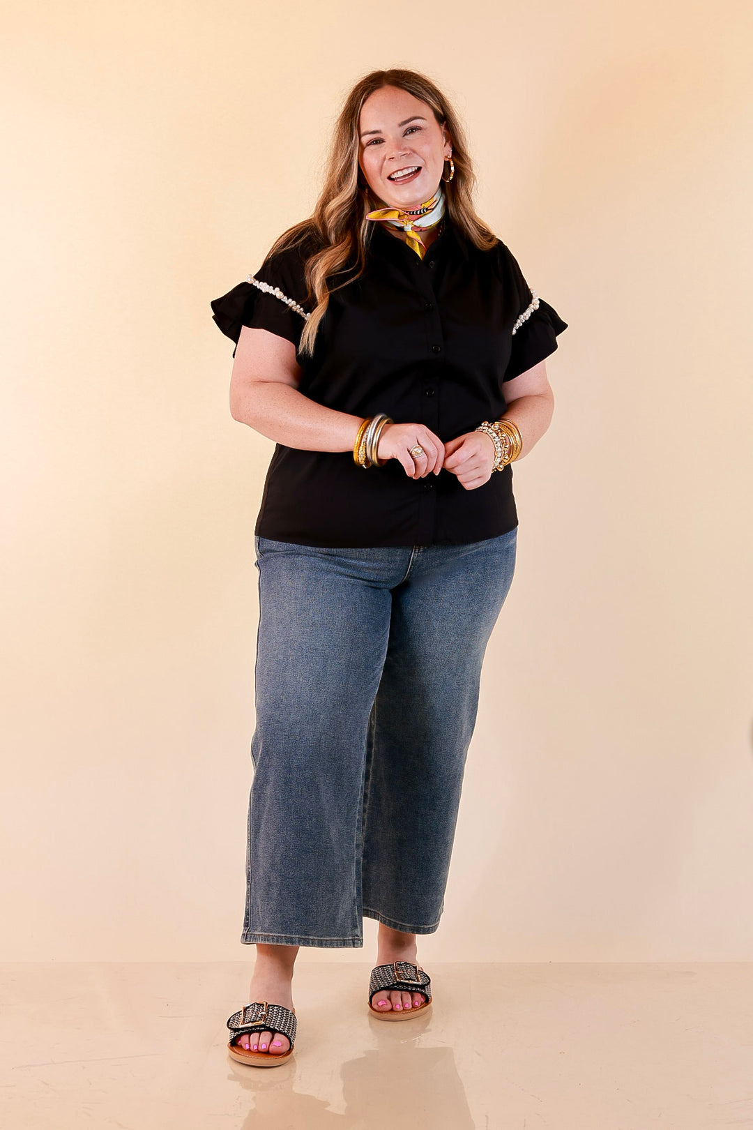 Judy Blue | Everyday Icon Cropped Wide Leg Denim Jeans in Medium Wash