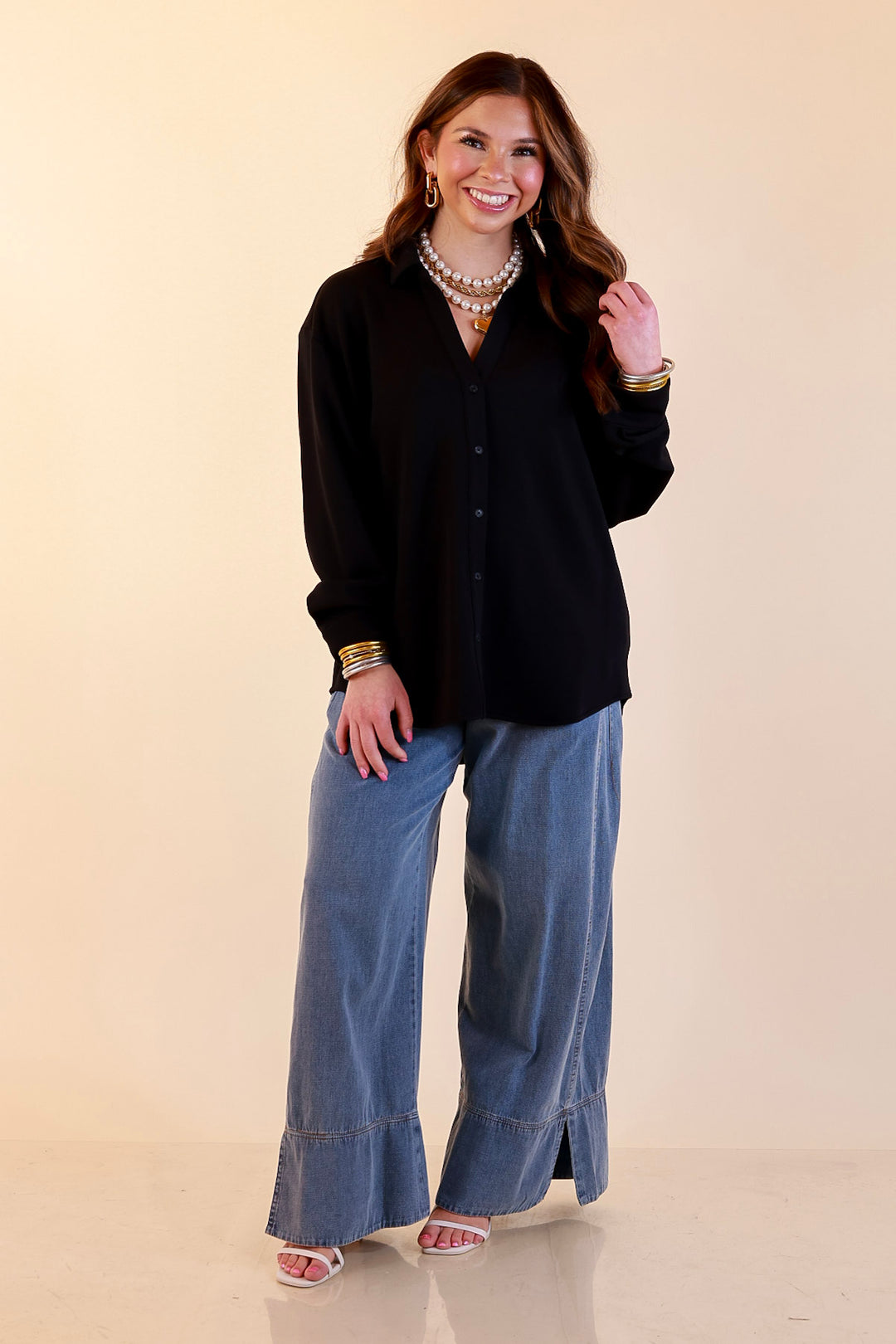 SPANX | AirEssentials Button Down Top in Black