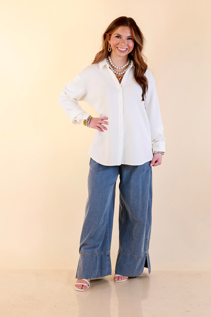 SPANX | AirEssentials Button Down Top in Powder White